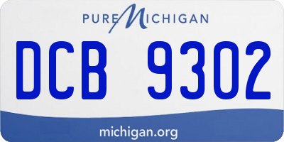 MI license plate DCB9302