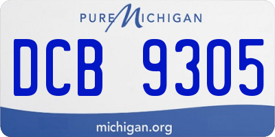 MI license plate DCB9305