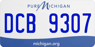 MI license plate DCB9307