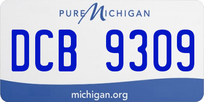 MI license plate DCB9309