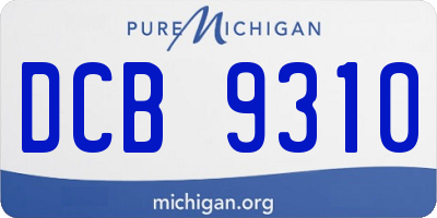 MI license plate DCB9310
