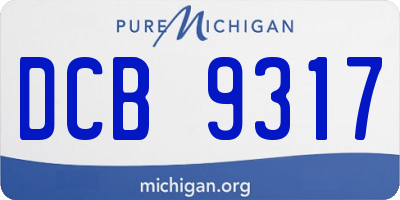 MI license plate DCB9317