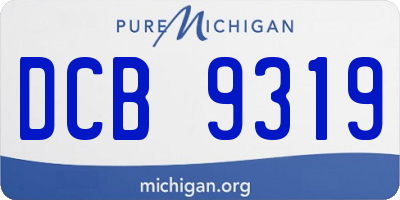MI license plate DCB9319