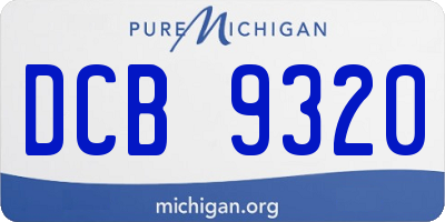 MI license plate DCB9320