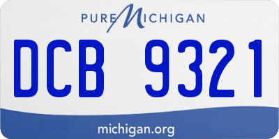 MI license plate DCB9321