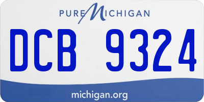 MI license plate DCB9324