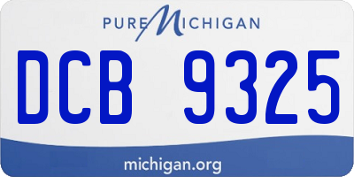 MI license plate DCB9325