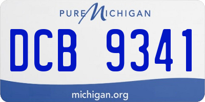 MI license plate DCB9341