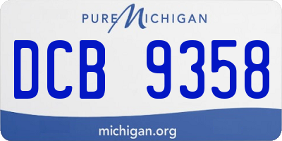 MI license plate DCB9358