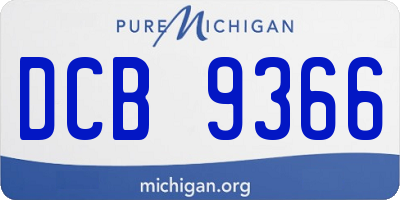 MI license plate DCB9366