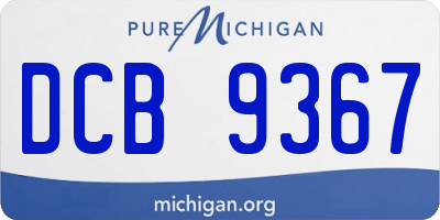 MI license plate DCB9367