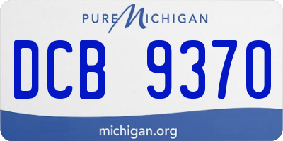 MI license plate DCB9370