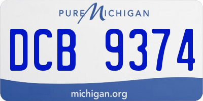 MI license plate DCB9374