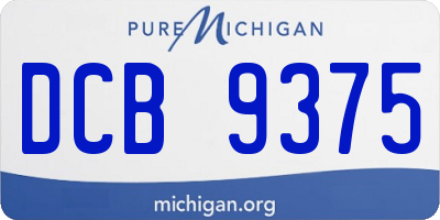 MI license plate DCB9375