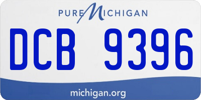 MI license plate DCB9396