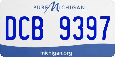 MI license plate DCB9397