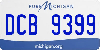 MI license plate DCB9399