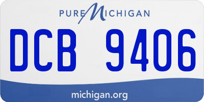 MI license plate DCB9406