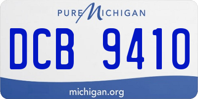 MI license plate DCB9410