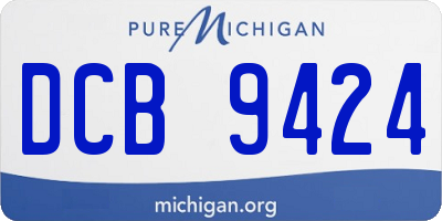MI license plate DCB9424