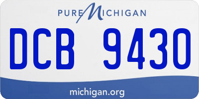 MI license plate DCB9430
