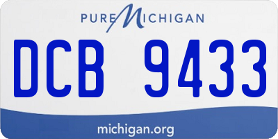 MI license plate DCB9433