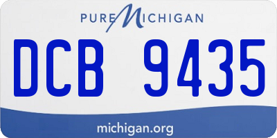 MI license plate DCB9435