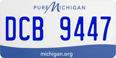 MI license plate DCB9447