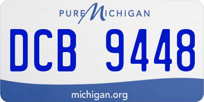 MI license plate DCB9448