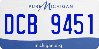 MI license plate DCB9451