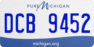 MI license plate DCB9452