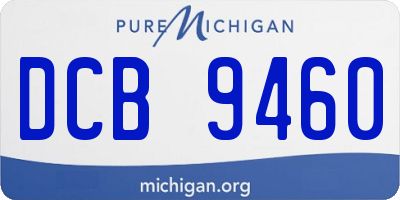 MI license plate DCB9460