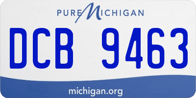 MI license plate DCB9463