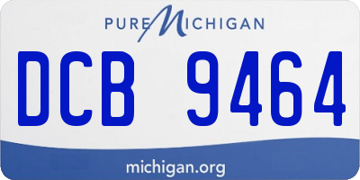 MI license plate DCB9464