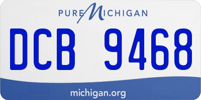 MI license plate DCB9468