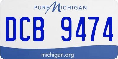 MI license plate DCB9474