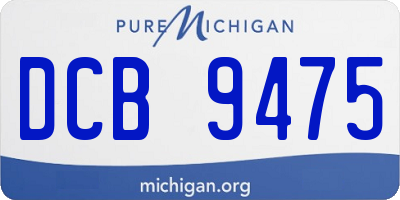 MI license plate DCB9475