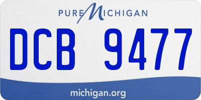 MI license plate DCB9477