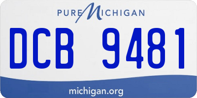 MI license plate DCB9481