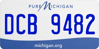 MI license plate DCB9482