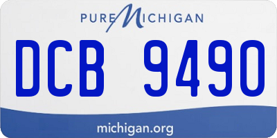 MI license plate DCB9490