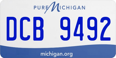 MI license plate DCB9492