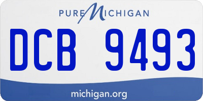MI license plate DCB9493