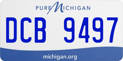 MI license plate DCB9497