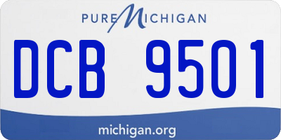 MI license plate DCB9501