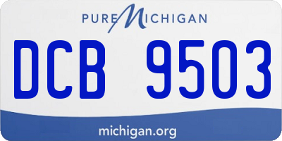 MI license plate DCB9503