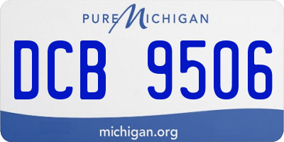 MI license plate DCB9506
