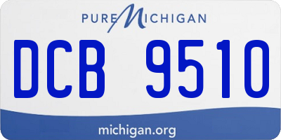 MI license plate DCB9510