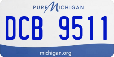 MI license plate DCB9511