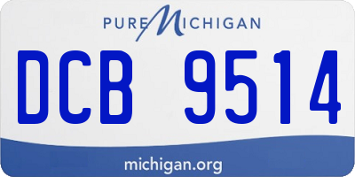MI license plate DCB9514
